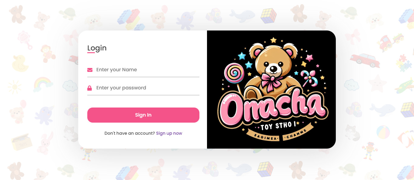 Omacha Login Page